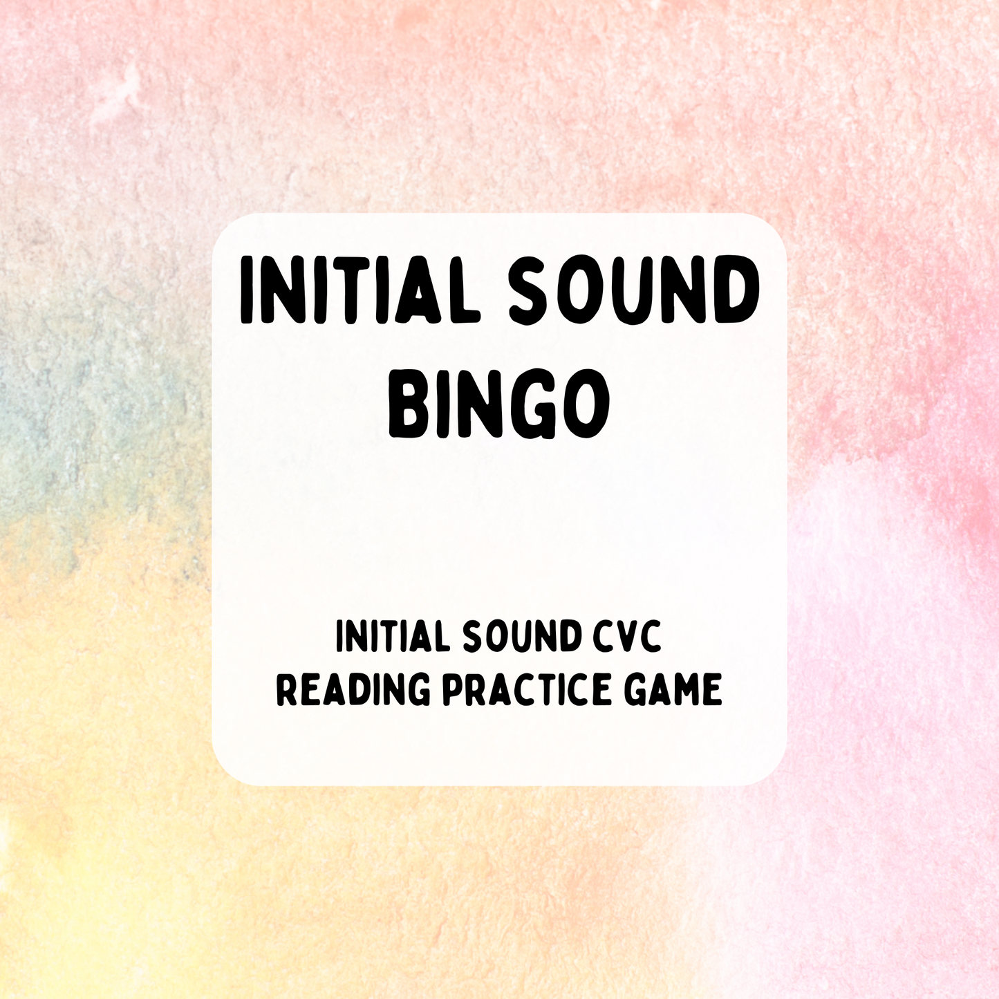 Initial Sound Bingo