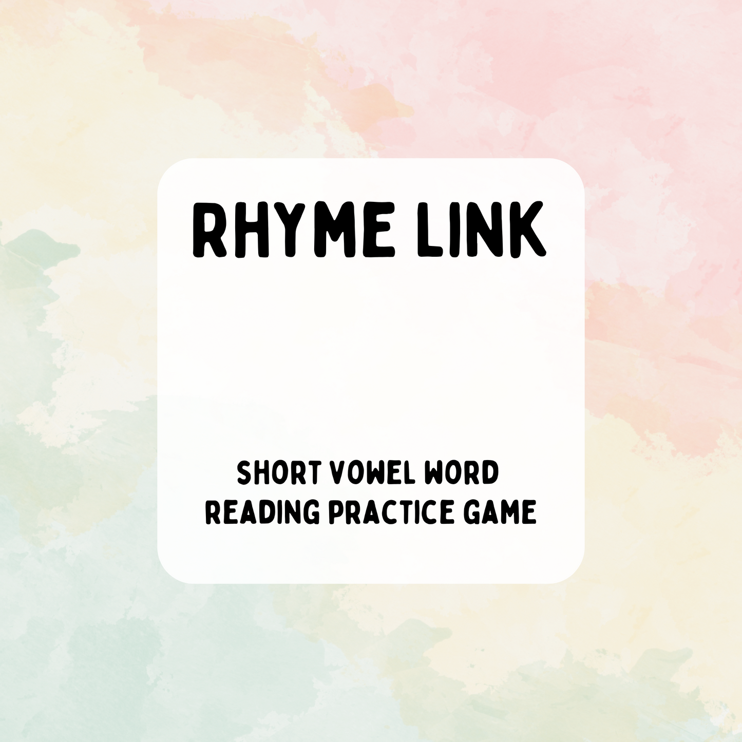 Rhyme Link (Consonant Blends)